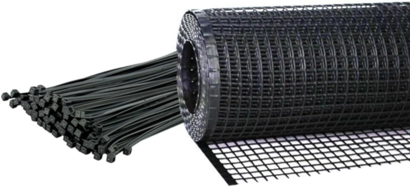 Kidkusion Heavy Duty Deck Guard, Black - 16' L x 3' H | Made in USA; Indoor/Outdoor Balcony and Stairway Deck Rail Safety Net; Child Safety; Pet Safety; Toy Safety