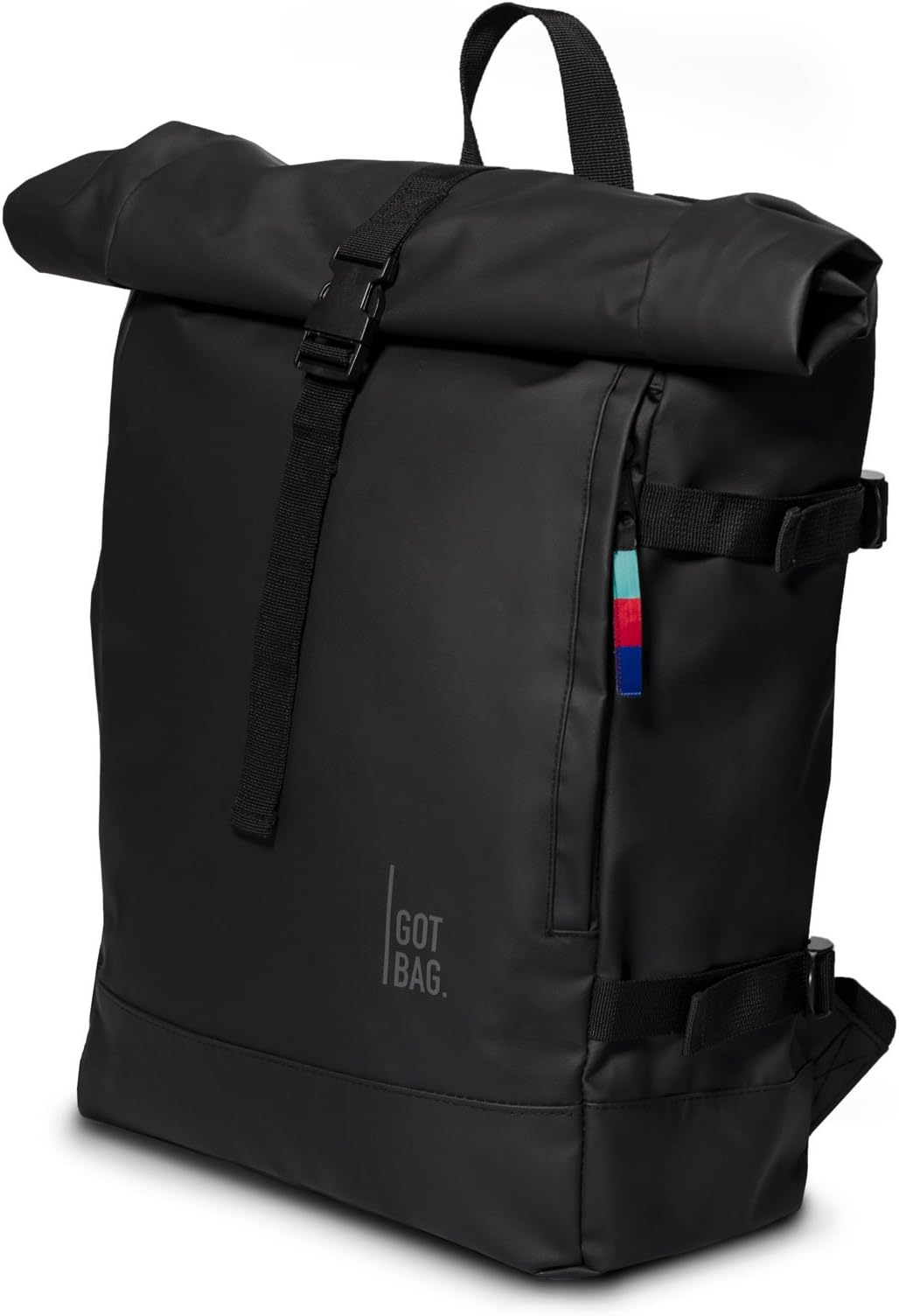 Got Bag high-quality waterproof roll top black backpack for women and men, made of extremely robust tarpaulin 55