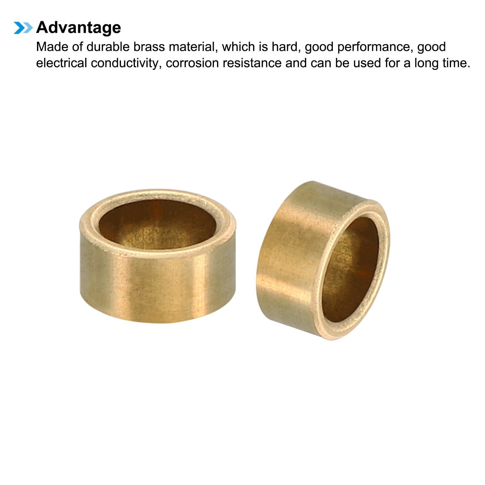 PATIKIL M6 Brass Spacers, 12 Pcs Metal Spacer Brass 6mm ID x 8mm OD x 4mm L Brass Spacers Screw Standoff for 1/4inch or M6 Screw Bolts - Image 4