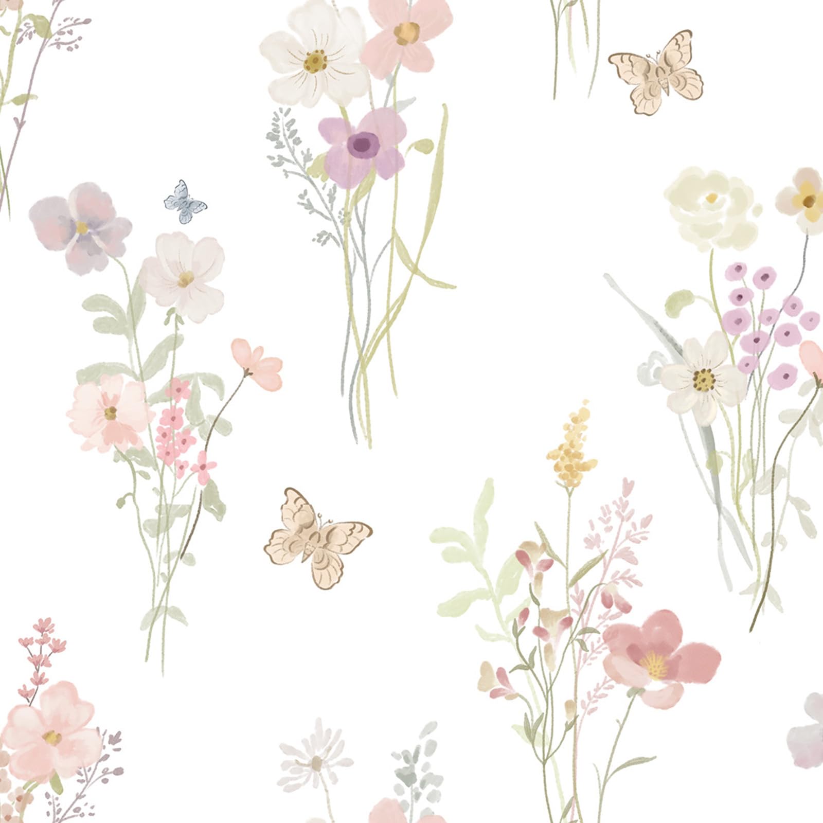 CiCiwind Peel and Stick Wallpaper Pink Floral Contact Paper 44CM×10M Self Adhesive Vinyl Wrap Waterproof Sticky Back Plastic Removable Stick on Wallpaper for Wall Cabinet Decor