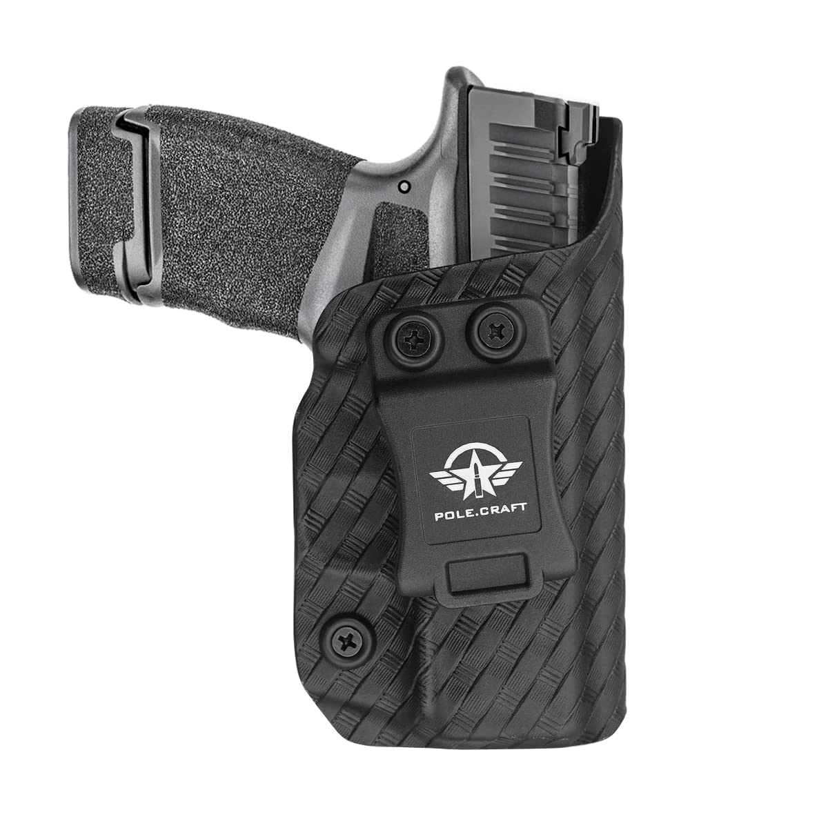Springfield Hellcat Holster IWB Kydex Holster Custom Fit: Springfield Armory Hellcat - Inside Waistband Concealed Carry - Cover Mag-Button - Widened Entrance - No Wear, No Jitter