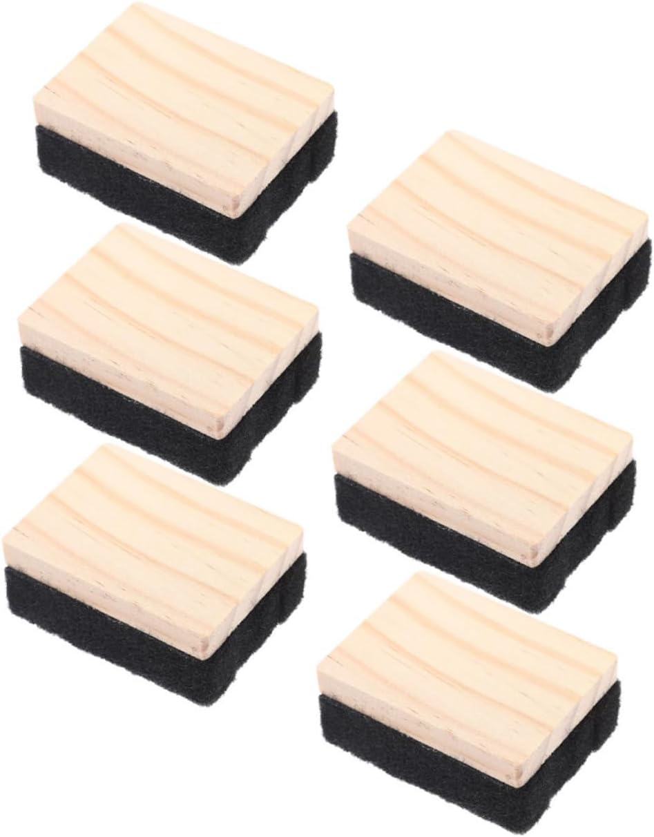 DOITOOL 6Pcs Chalkboard Erasers for Classroom Supplies Lightweight Blackboard Cleaners for Office School Use Dust and Safe for Chalkboards