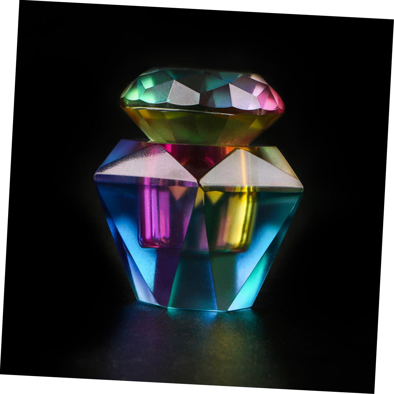 Mikinona Manicure Octagonal Glass Dappen Dish with Lid 2.55 Inch Nail Art Monomer Holder Acrylic Nail Tool for Professional Care