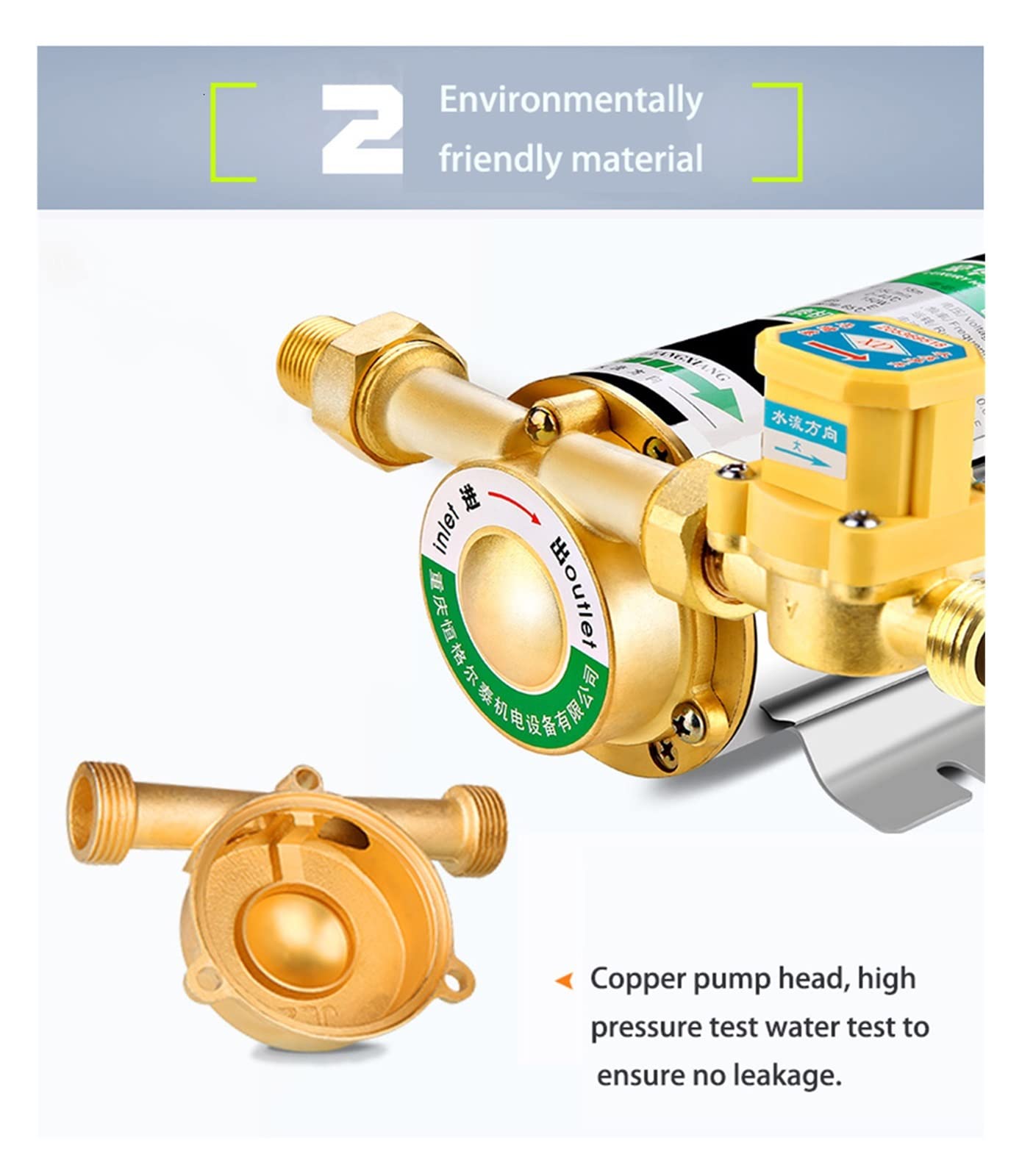 Bomba de refuerzo doméstica silenciosa for tubería de agua del grifo/calentador con interruptor de flujo automático, bomba de agua fría y caliente de energía Solar(280W)