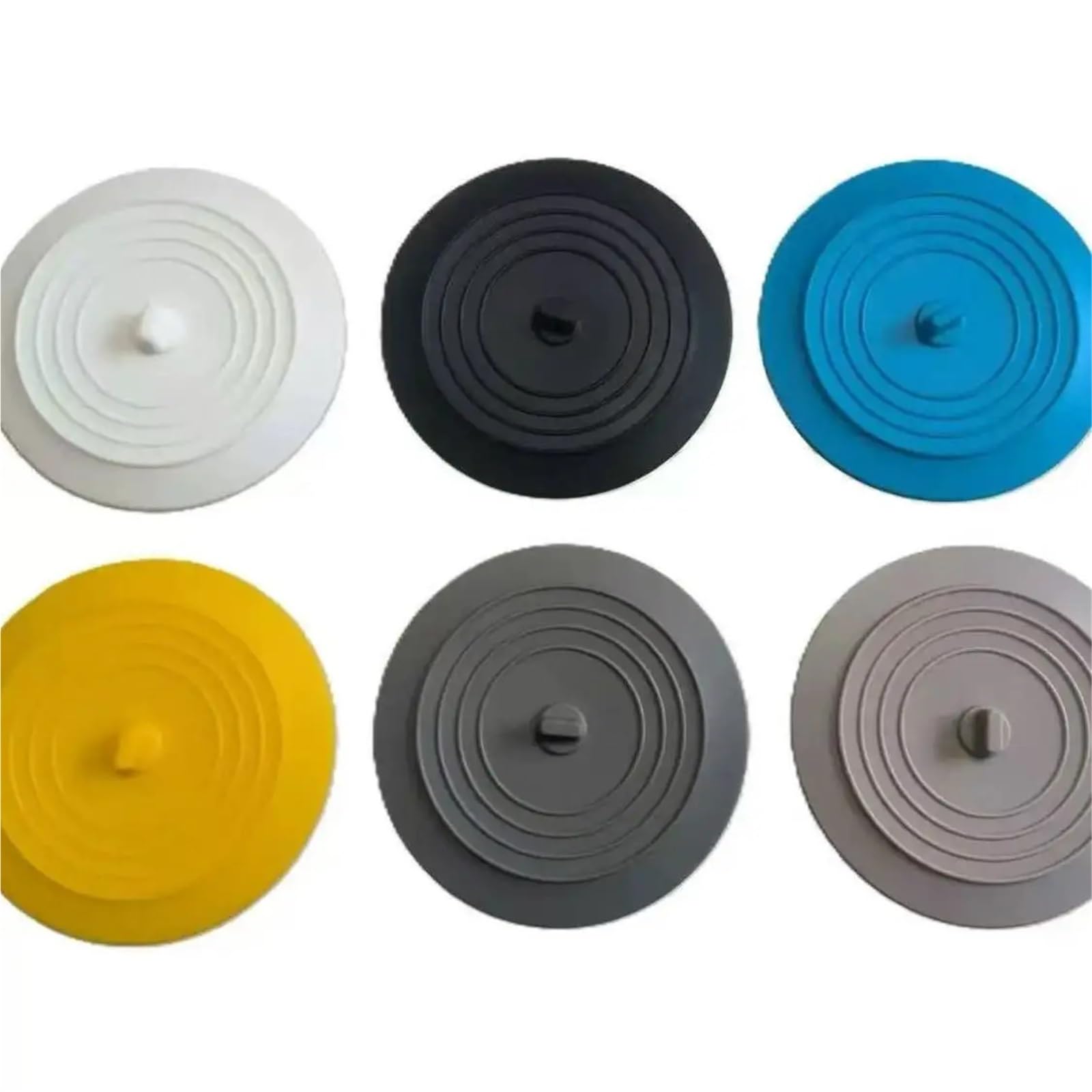 Tapon Bañera Tapón de bañera Silicona Grande 3 Piezas 15 cm | Cubierta de drenaje a prueba de fugas, fregadero, bañera for el pelo, tapón plano, accesorios de baño(Grey)