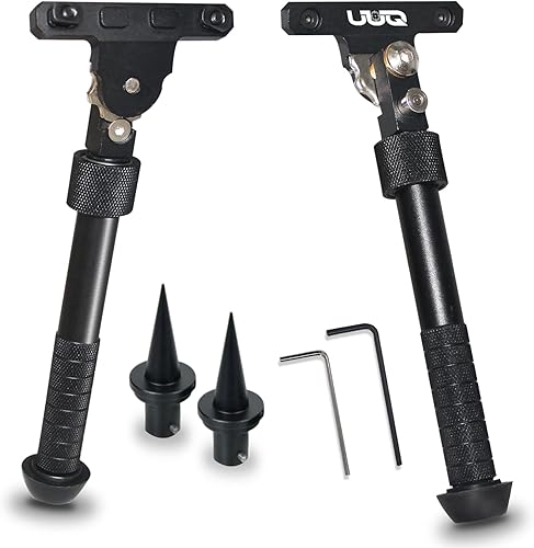 UUQ QV8 - Bípode ajustable para rifle táctico de 6 a 9 pulgadas para caza y tiro, base de montaje para guardamanos Mlok, se fija directamente al
