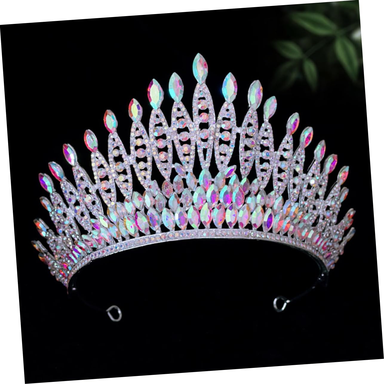Corona per Capelli con Pietre Decorative, Cerchietto da Sposa | Lega di Zinco, Design Leggero e Confortevole, per Compleanni e Altre Occasioni