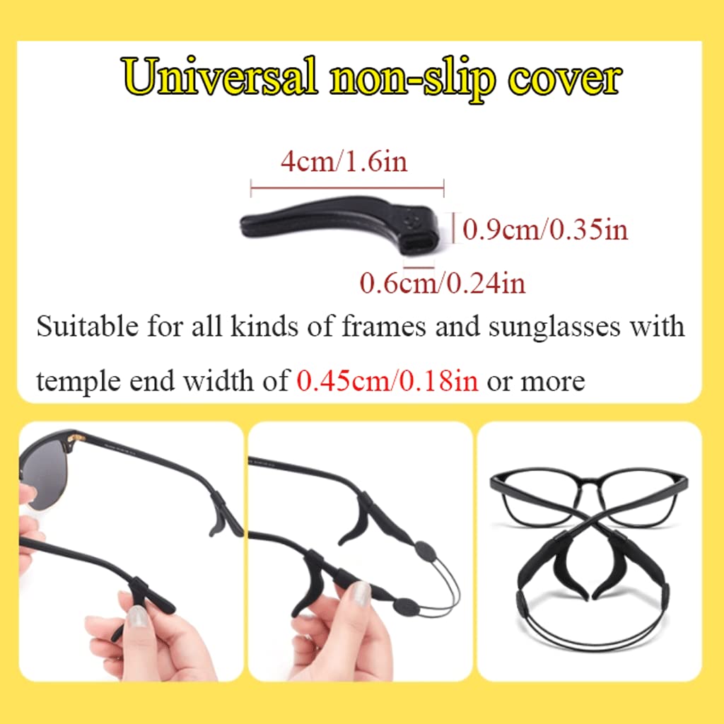 Cadena para lentes, cadena de gafas para mujer, correa ajustable para gafas, retenedor deportivo universal, sin cola, correa antideslizante para gafas