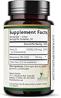 Vista 9 de Vitamina D3 5,000 UI 125 mcg por porción - Vitaminas D y K2 (MK-7) Complejo Suplemento para huesos, dientes, músculos, absorción de calcio, apoya
