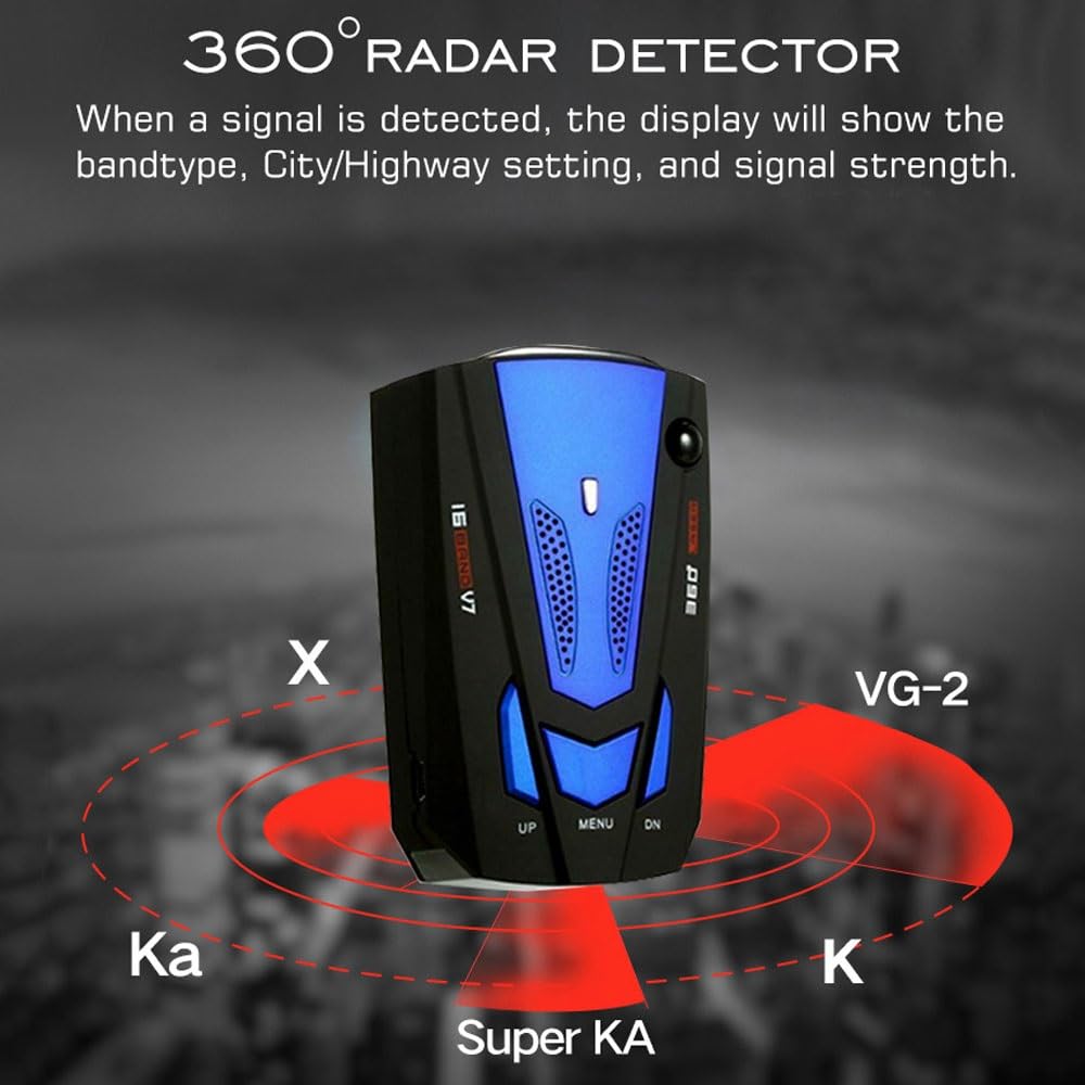 Rilevatore di Radar per Auto, Rilevatore Mobile a Lungo Raggio 360° con Allerta Autovelox e Avviso Vocale, Sicurezza di Guida Potenziata per Viaggi Autostradali
