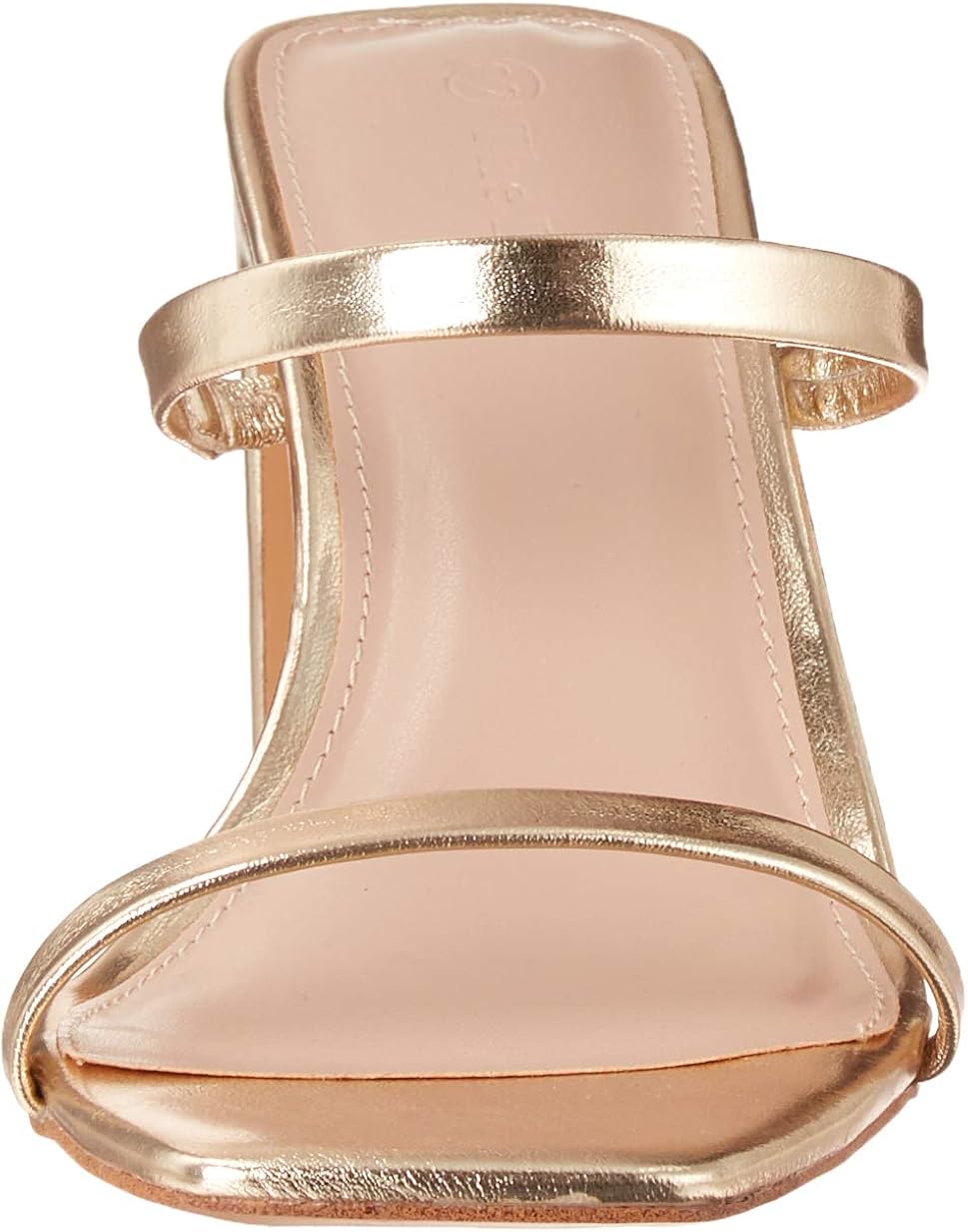 Vista 2 de The Drop - Sandalias de tacón alto Avery con dos correas y punta cuadrada para mujer