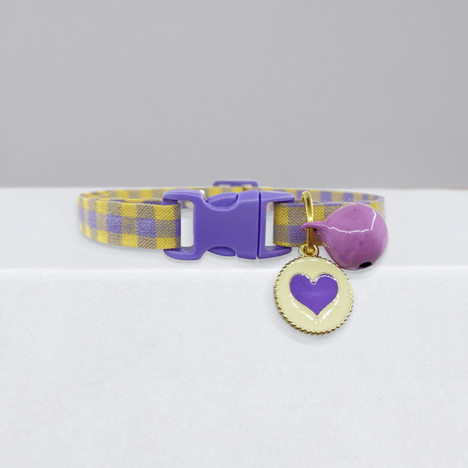 Collar de perro, collar de gato, collar de gato Campana linda Collar de dibujos animados Collar ajustable Colgante de aguacate Collar de gato a cuadros Cachorro de gato Accesorios for gatos ( Color :