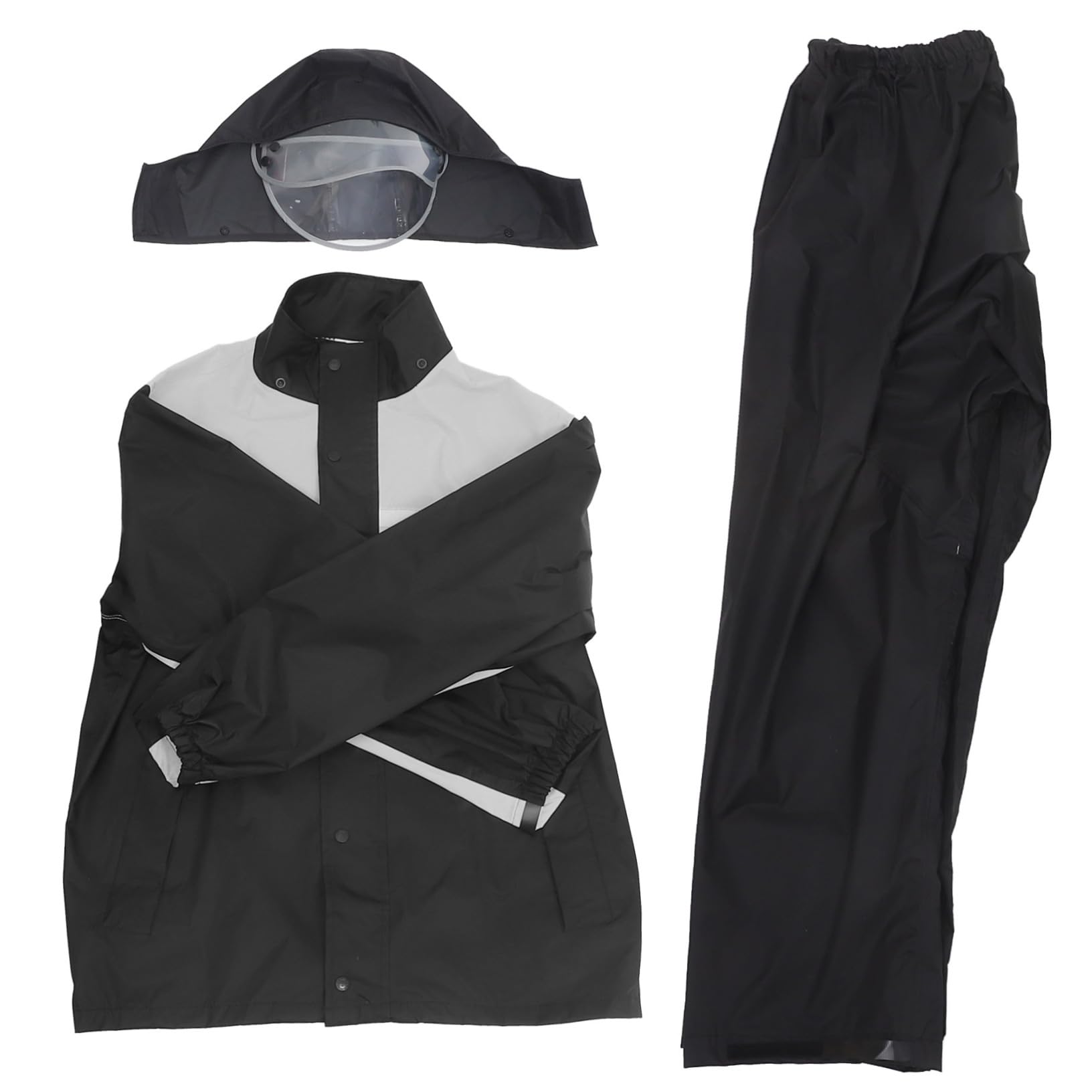 SOESFOUFU Men's Anti-storm Rainwear Set Lightweight Rain Jacket Pants Motorcycle Rain Gear Suit Pants for Men