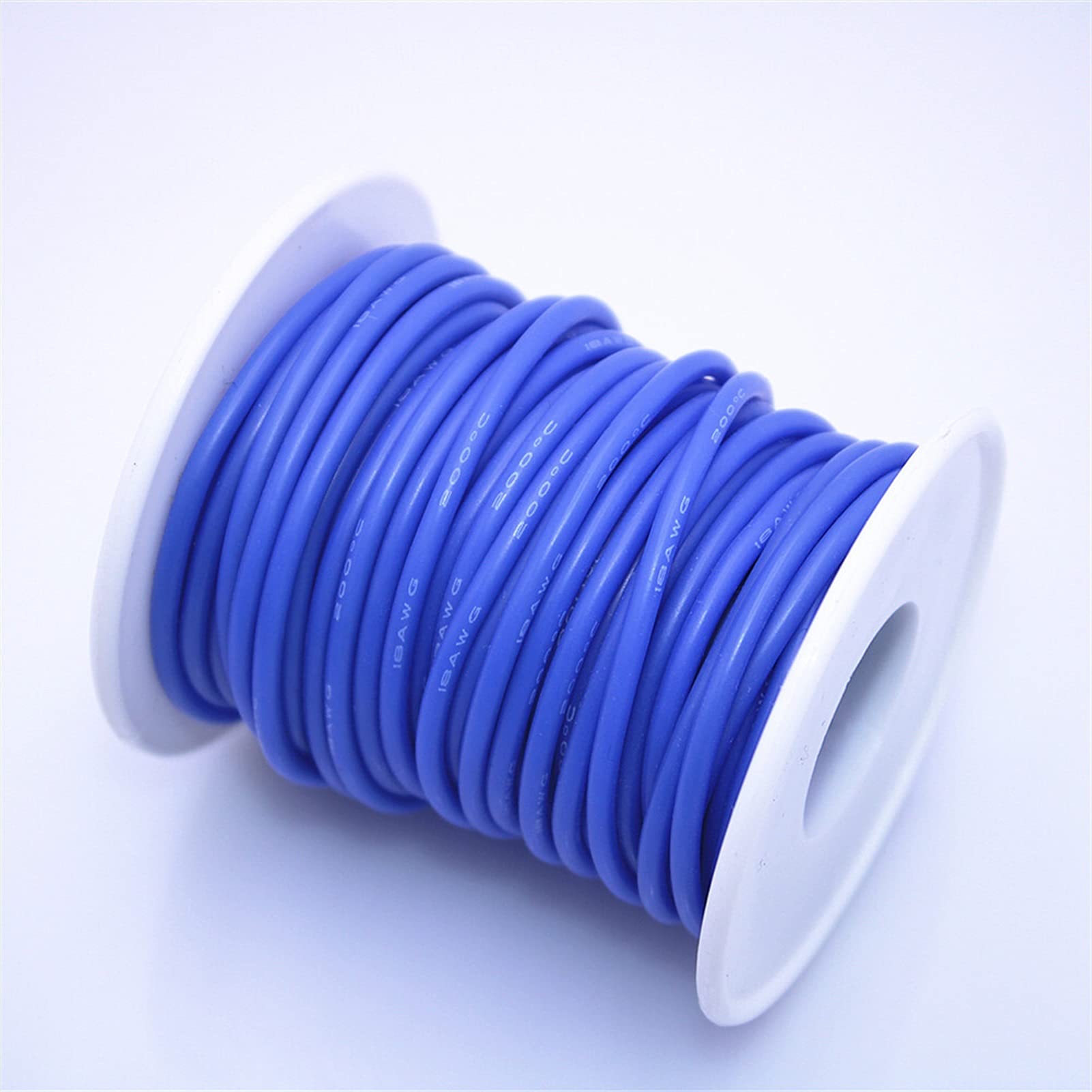 Cavo Elettrico,Cavi Elettrici 10 Metri / 50 Metri Flessibile Cavo in Silicone Resistente alle Alte Temperature 12AWG 13 14 15 16 17 18 20 22 Cavo in Silicone(White,50M_28 AWG)