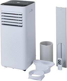 AHM Electronics Portable Air Conditioner 7000BTU - 3 in 1 Air Conditioner, Dehumidifier, 2 Speed Cooling Fan, Sleep Mode, Remote Control, WiFi, Temp Control, LED Display, 24HR Timer, Energy Rating A