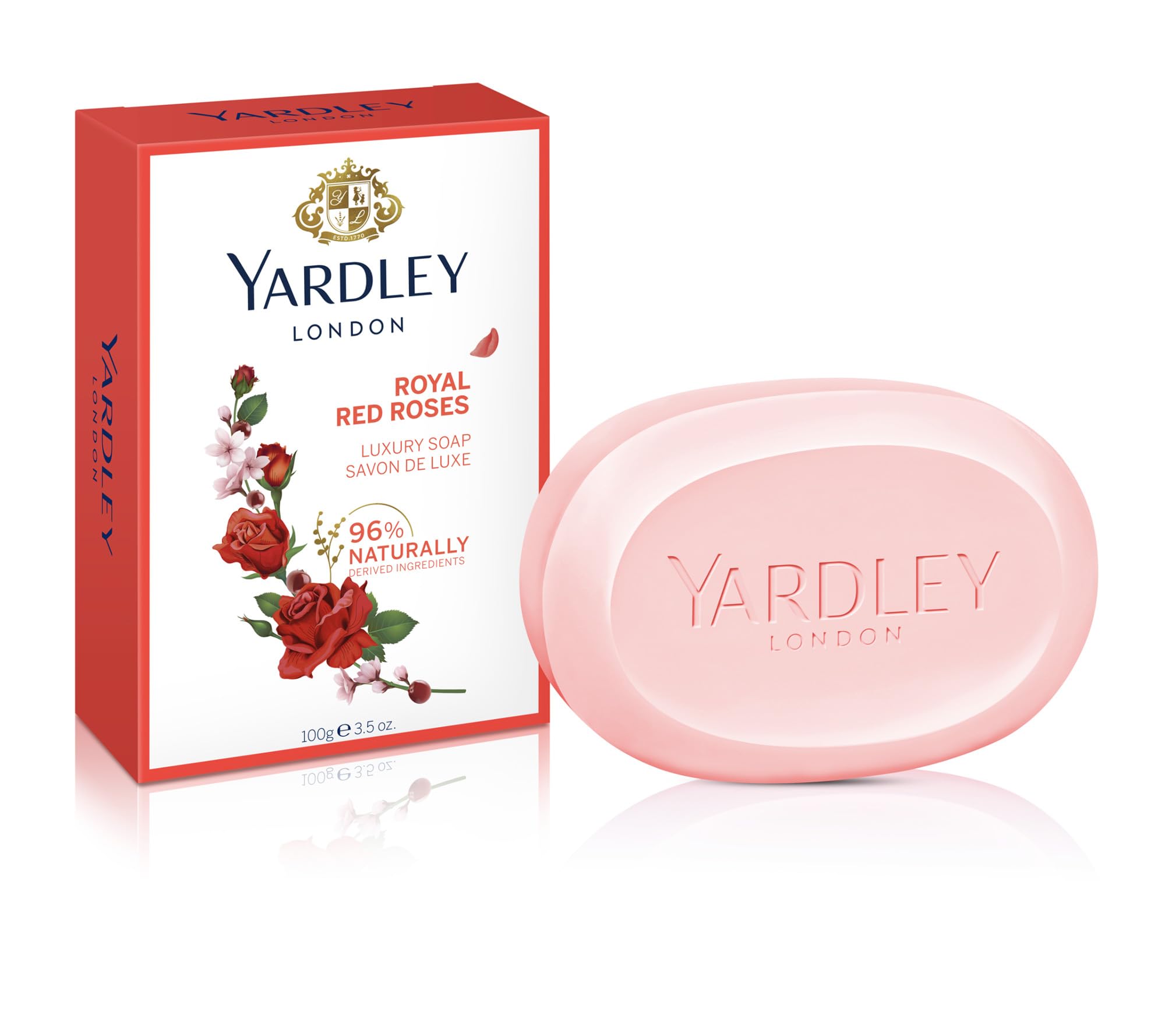 YardleyLondon Royal Rose Luxury Soap - 100g Luxury Soap With Creamy Lather Daily Bathing Soap For Women