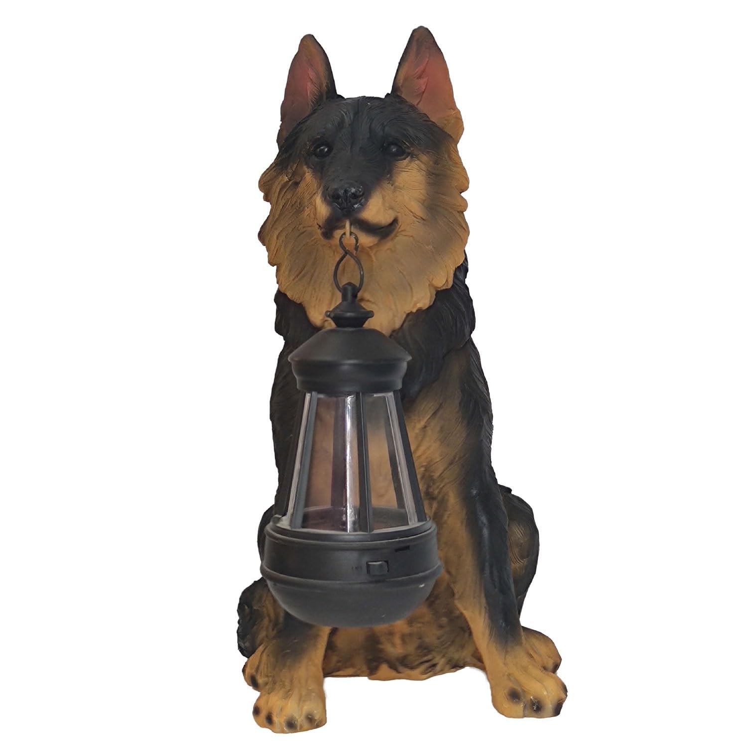 Estatuas de jardín con luz Solar para Perro, estatuas solares para Exteriores, Figuras artísticas de Perro, esculturas de Resina para Patio, balcón y jardín.