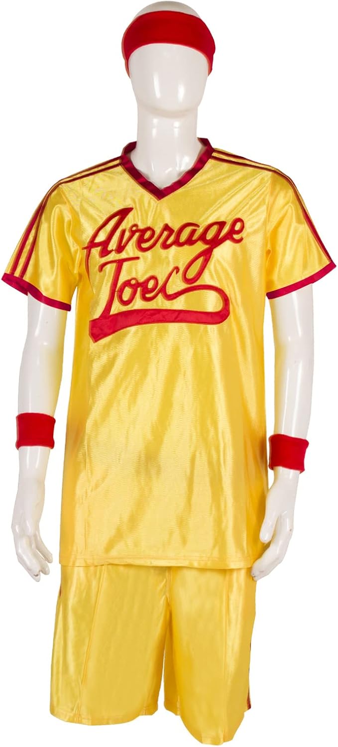 Yellow Sports Dodgeball Jersey and Shorts with Handband and Wristbands Adult Average Gym Halloween Costume Sets