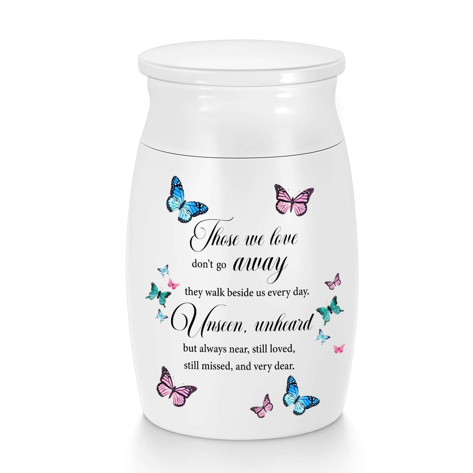 Small Urns for Human Ashes 3 Inches Mini Urn Aluminium Memorial Small Keepsake Urn Butterfly Mini Cremation Funeral Urn Ashes Holder
