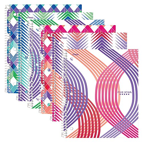 Five Star Spiral Notebook, 1 Subject, College Ruled Paper, 100 Sheets, 11