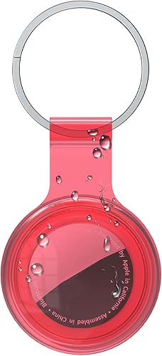 Paquete de 4 llaveros con soporte para Airtag, funda protectora impermeable de 360 de cuerpo completo para Airtag, compatible con AirTags de Apple