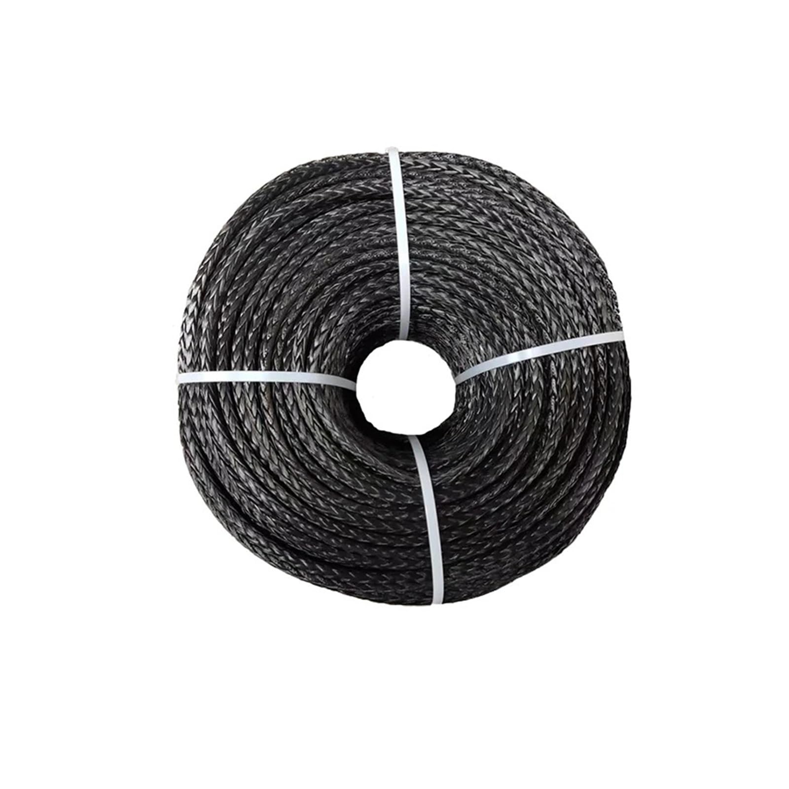 6 mm x 200 m, 12-żyłowa syntetyczna lina do wyciągarek, wytrzymała, do pojazdów ATV/UTV Ultramocny(Gray)