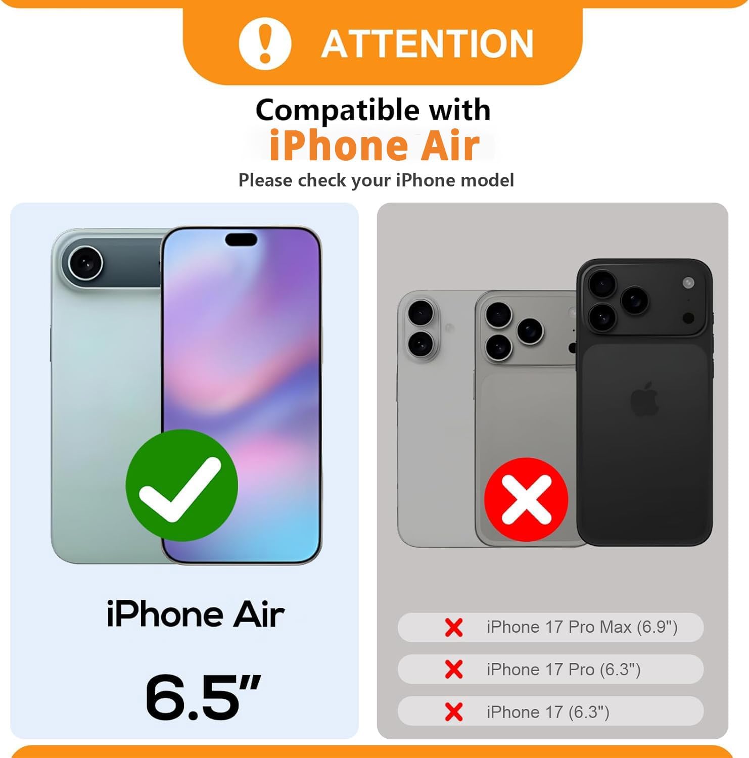 RFID Blocking Crossbody Zipper Wallet Leather Phone Case for iPhone Air (Pink)