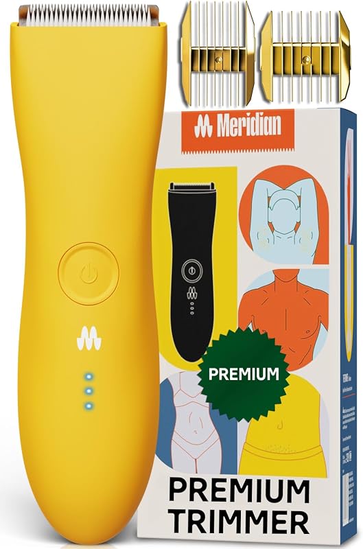 Aparador corporal MERIDIAN The Trimmer Solar com lâmina cerâmica e 2 pentes-guia