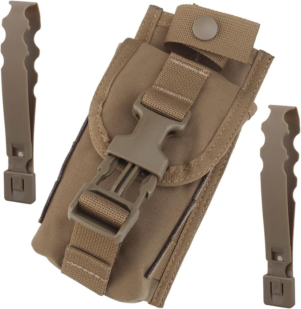 Tactical MOLLE First Aid Kit Compact IFAK Pouch,Quick Release Medical Emergency EMT Bag,Outdoor Sport Hunting Airsoft Gear (Tan)