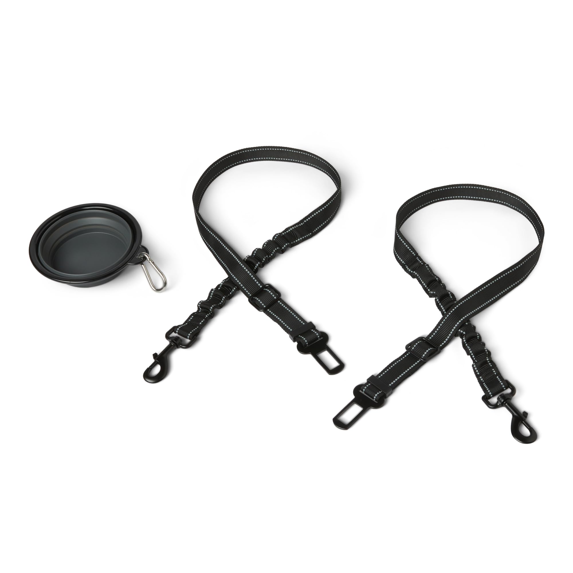 Amazon Basics Dog seat Belt Adjustable Dog car Harness Black
