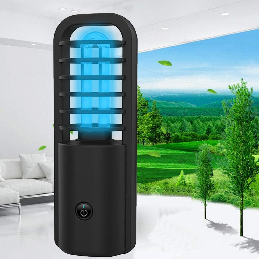 Ultraviolet Disinfection Lamp UV lamp Sanitizer UV Sterilization Lights,Kills Up to 99.9% of Mold Bacteria Germs and Viruses,for Wardrobe, Shoe Cabinet, Bathroom, Hotel, Baby Products (Black)
