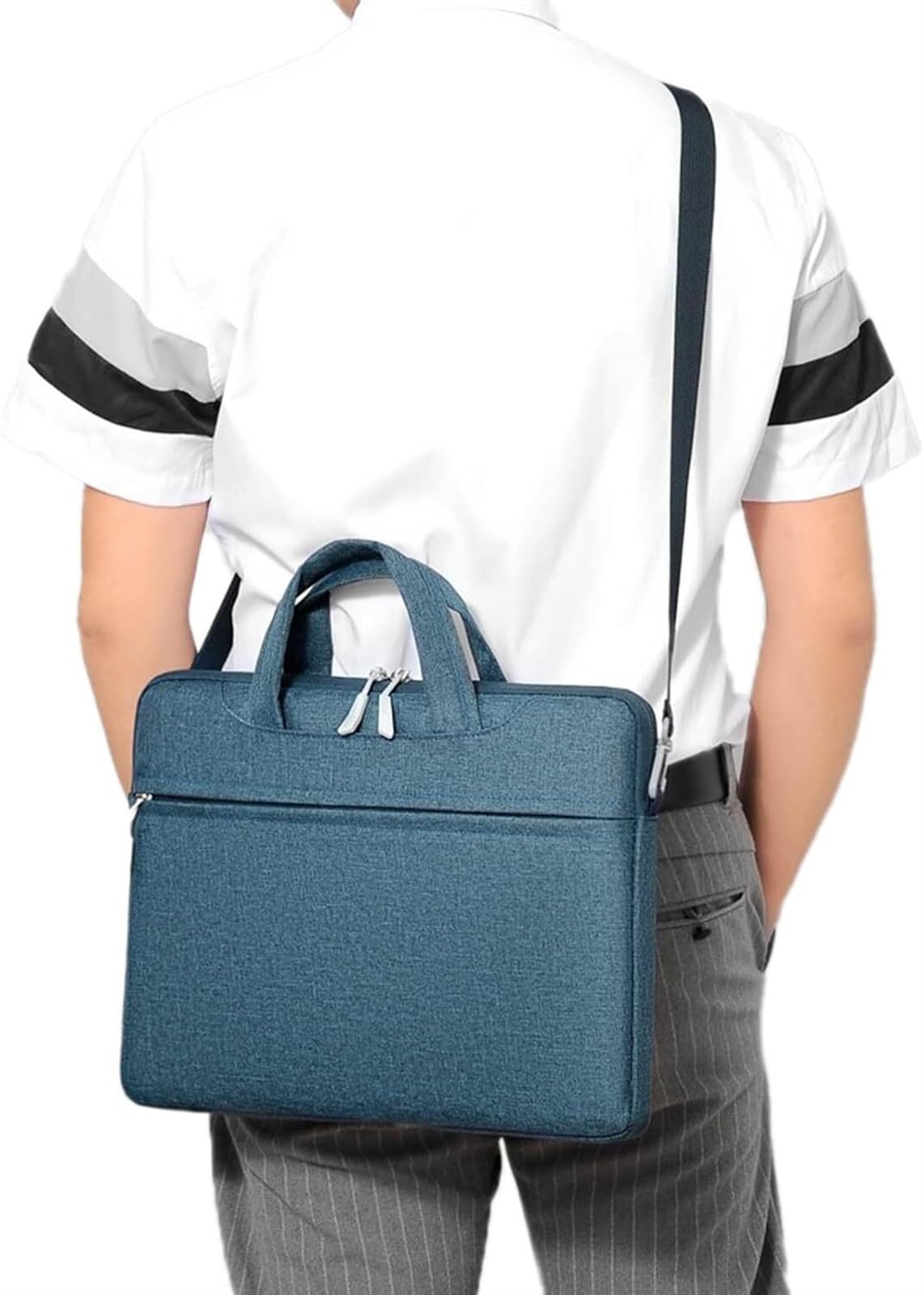 Torba Na Laptopa Plecak Na Laptopa 13,3/14,1/15,6, Wodoodporna, Odporna Na Wstrząsy, Lekka Torba Na Ramię, Torba Na Laptopa Teczka Na Laptopa(Gray,15.6")