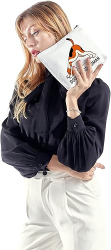 Miniatura 4 de XYANFA Bolsa de maquillaje de yoga hacia abajo para amantes de la yoga humana, regalo para amantes de los perros, regalo para yoga, niña, mamá,