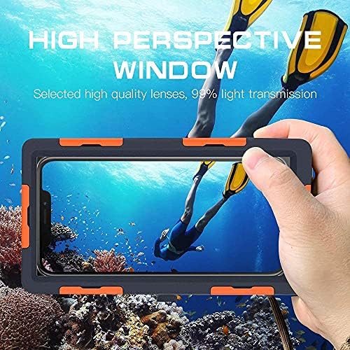 ShellBox IP68 Waterproof Phone Case Underwater Phone Pouch 15m Case with Lanyard for Swimming Snorkeling Raining Dustproof for iPhone 13 12 11 pro max XS XR X 8 7 and Samsung S9 S10 Note 9 Note 10