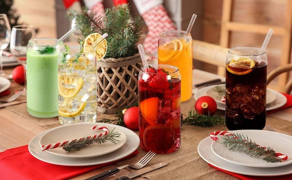 Image of Bear Can Cup with Straw - 510ml Reusable Transparent Mug for Cold Coffee, Iced Tea, Soda, Juice & Green Tea - Cute Bear Design Sipper Cup - Durable & Stylish Drinkware (cococola -2)