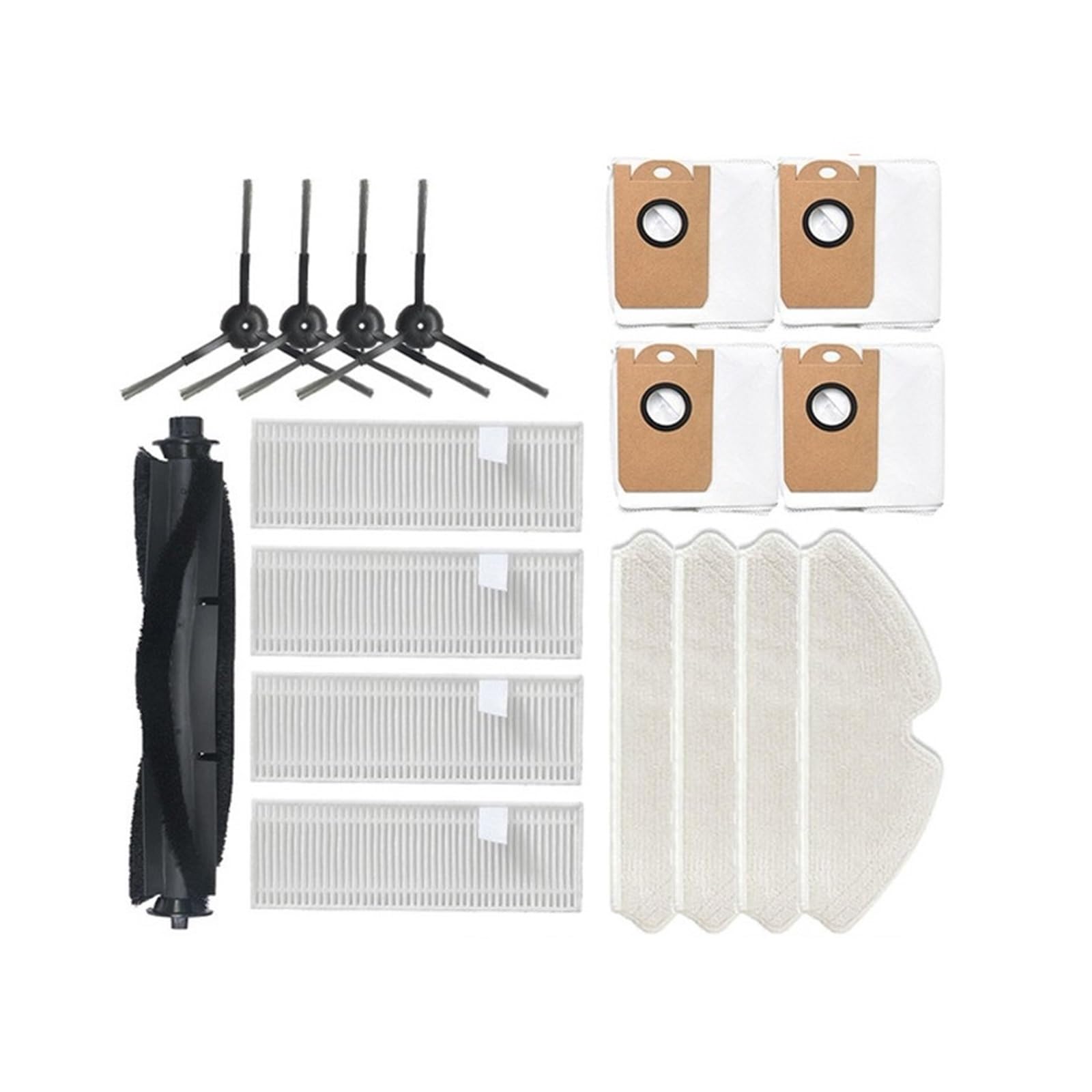 Ersatzteile Für Proscenic M7 Pro Saugroboter – 2 Seitenbürsten + 2 Filter + 2 Reinigungstücher
