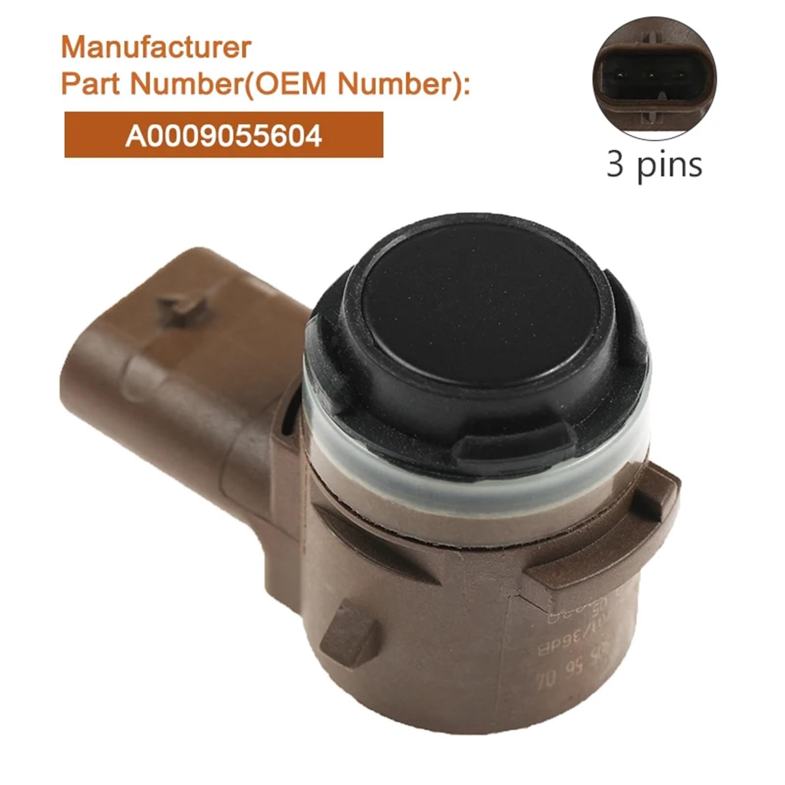 Sensores De Aparcamiento para Coche, Sensor De Aparcamiento Inverso, 4 Piezas A0009055604 para Sensores De Marcha Atrás Benz