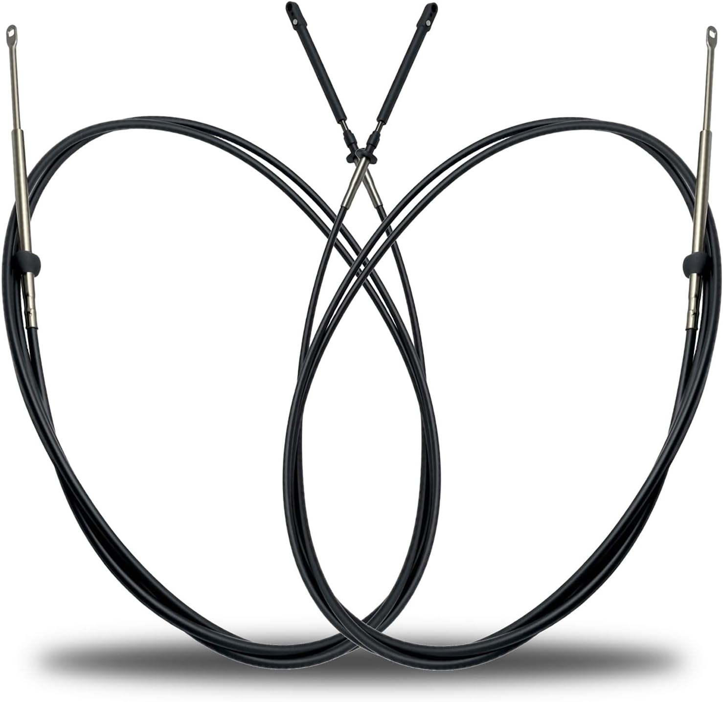 2Pcs 12FT Throttle Shift Remote Control Cable Compatible with Johnson Evinrude Controls, Outboard Engine Control Cable Replace for 0173112