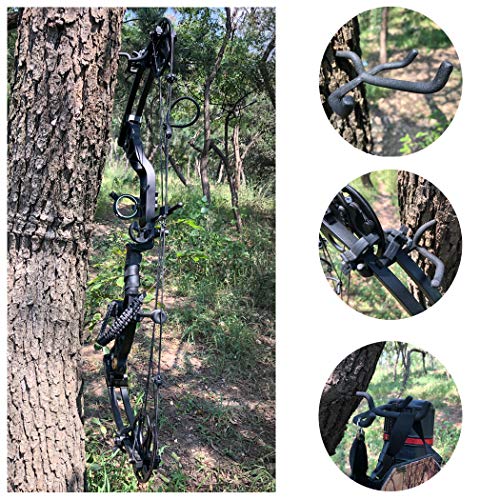 Highwild Bow & Gear Holder Tree Stand Rubber Coated Accessory Hooks, Triple Hook - Pack Of 3 #TOP2
