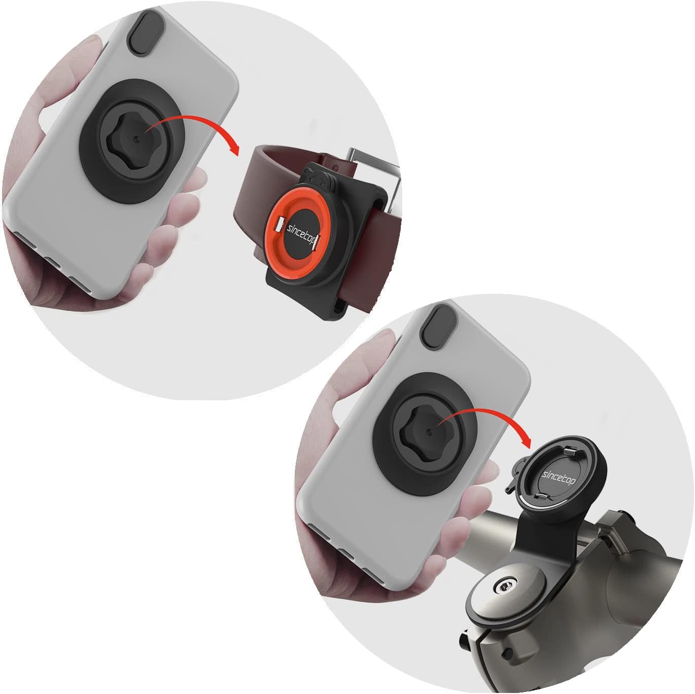 sincetop Stem Mount + Belt Clip Phone Mount