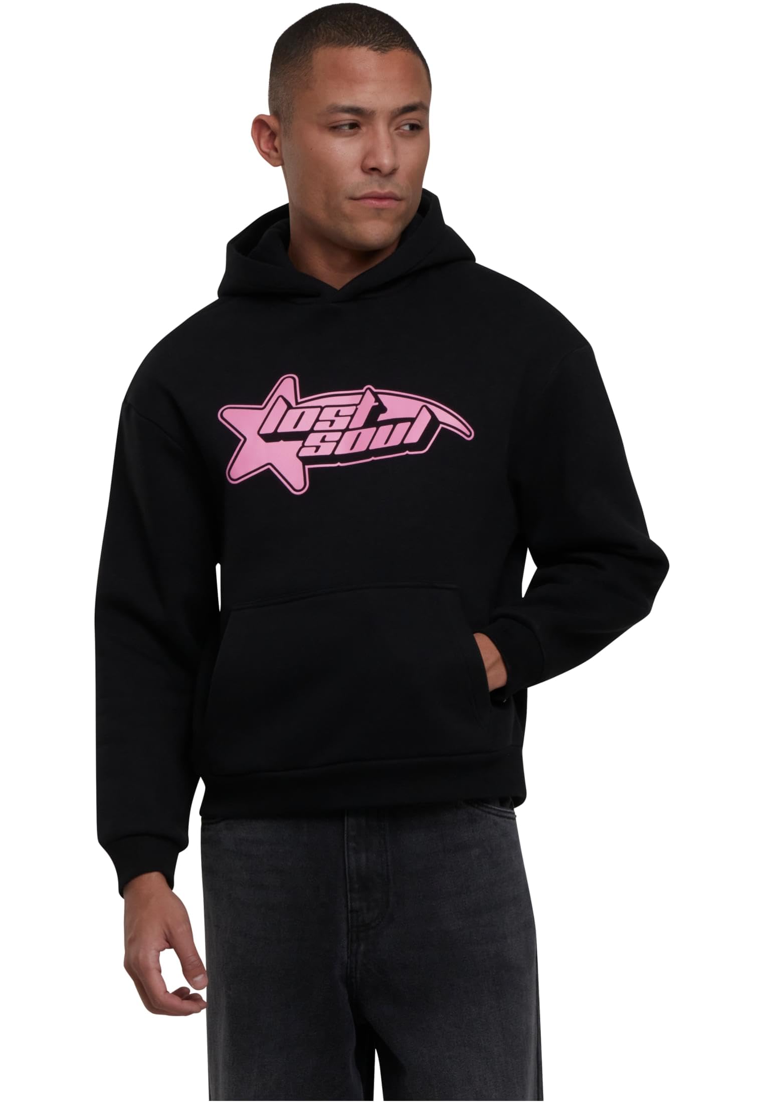 Mister Tee Lost Soul Fluffy Hoody sweat ultra doux en maille pelucheuse noire