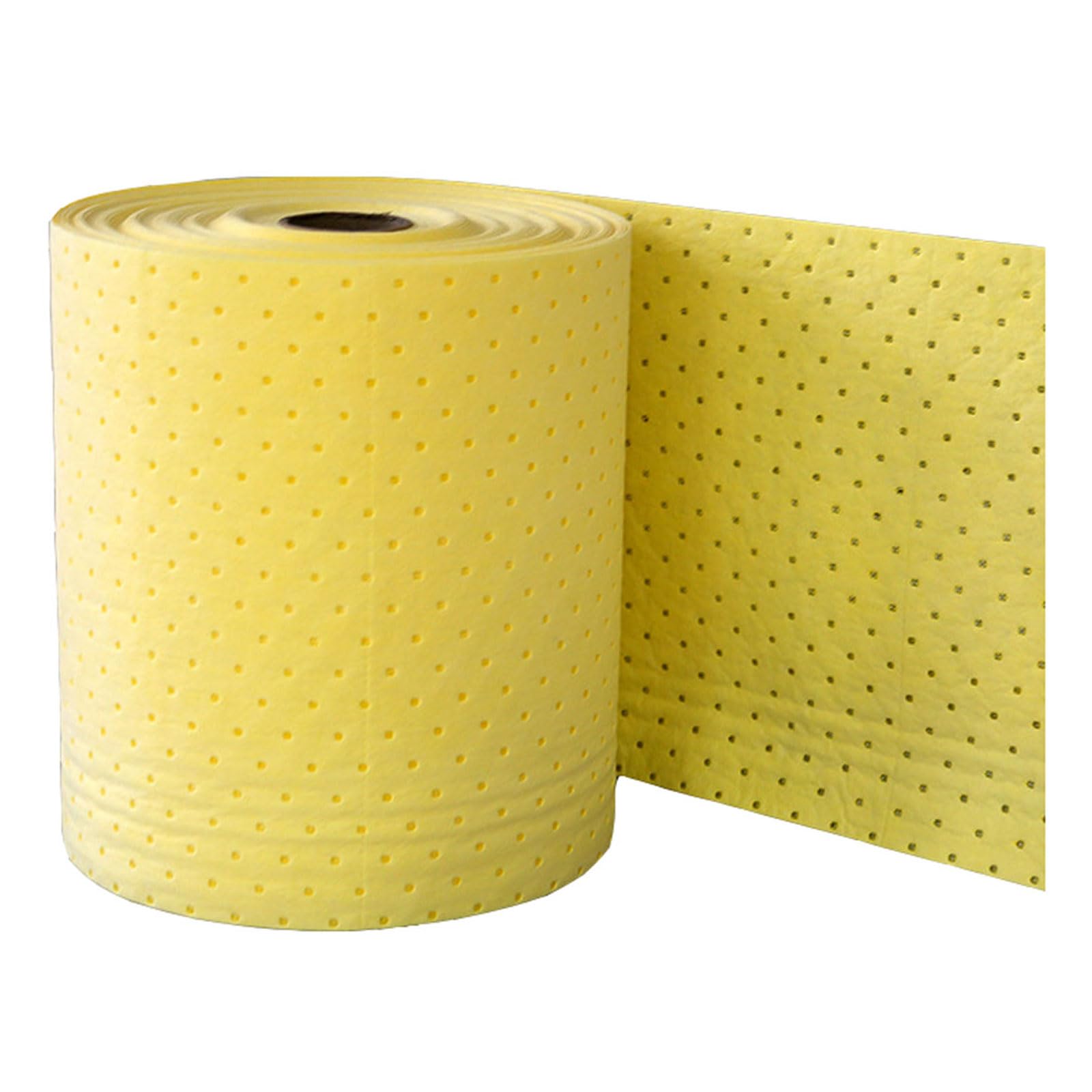 Universal Saugfähige Ölmatte Ölbindematte Rolle Ölsaugtücher Ölbindevlies für Öl Wasser Chemikalien Aggressive Säuren Laugen(Size:2mm-0.4x50m roll,Color:gelb)