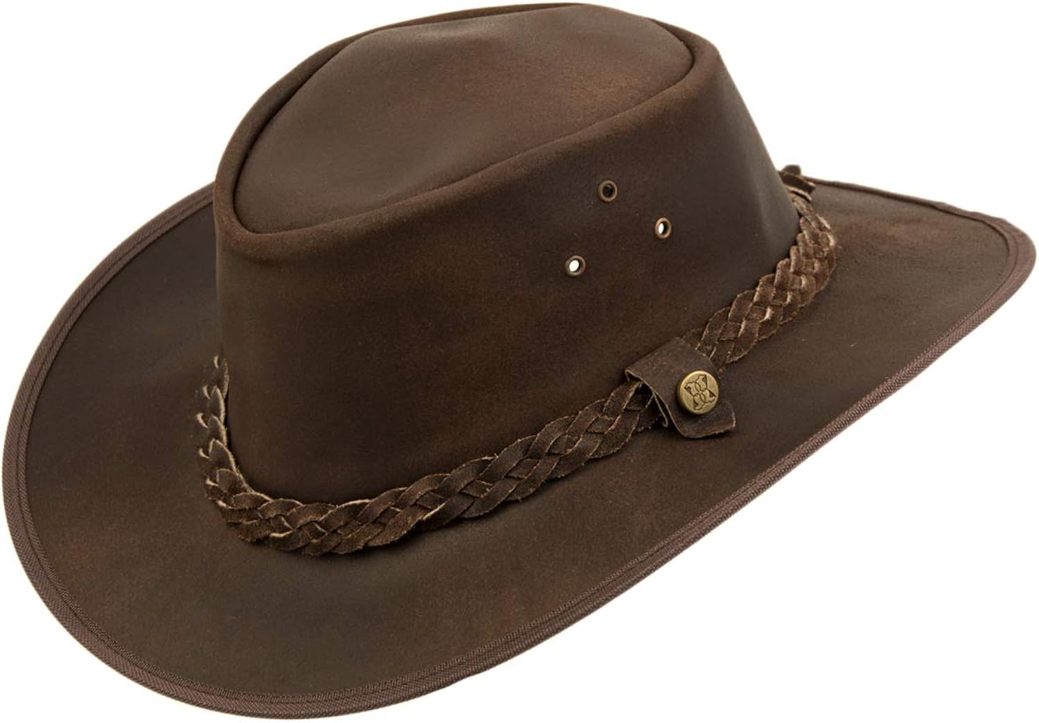 Wide Brim Real Leather Outback Style 
