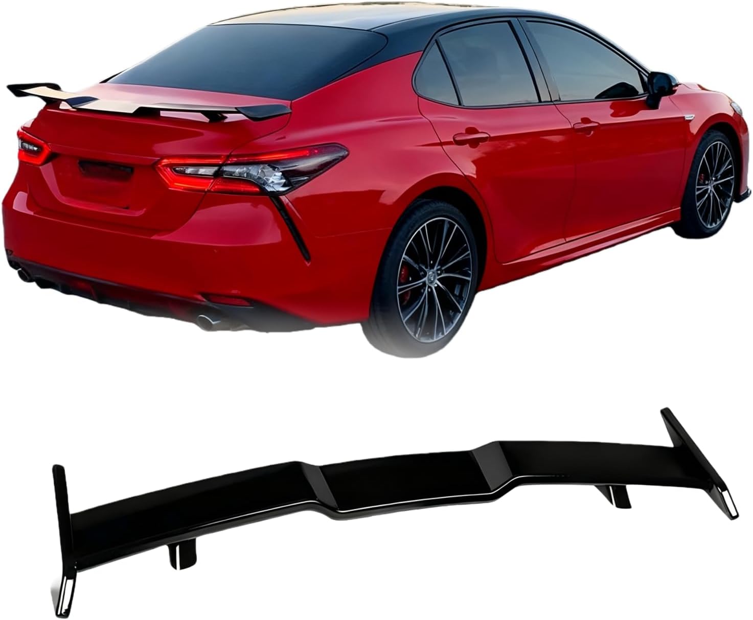 Rear Trunk Spoiler Wing Compatible with 2018-2022 8th Generation Camry LE/SE/XLE/XSE, 2018-2022 11th Gen Accord TRD Car Wing Trunk Rear Spoiler Glossy Black