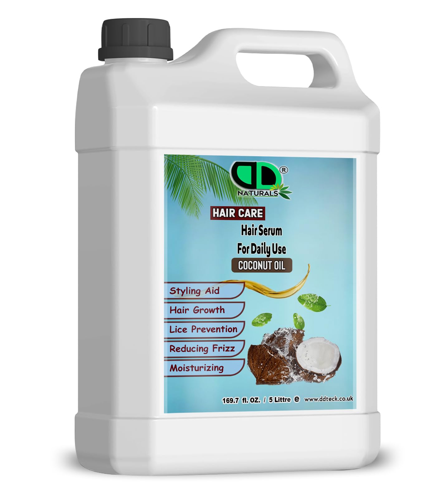 Serum do włosów do codziennego użytku z olejkiem eterycznym Cocont, nawilża skórę głowy i wspomaga wzrost włosów, dodaje blasku i chroni włosy, równoważy produkcję sebum i zapobiega wypadaniu włosów