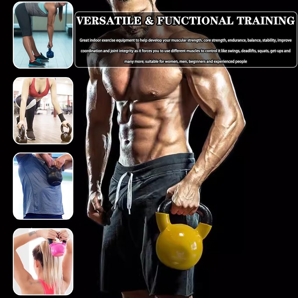 Kettlebell-Gewichte Kniebeugen-Wettkampf Für Frauen Kugelhantel, Hantel Für Krafttraining Im Fitnessstudio, Rutschfester Griff, Schwingen/Ziehen/Liegestütze(8kg)