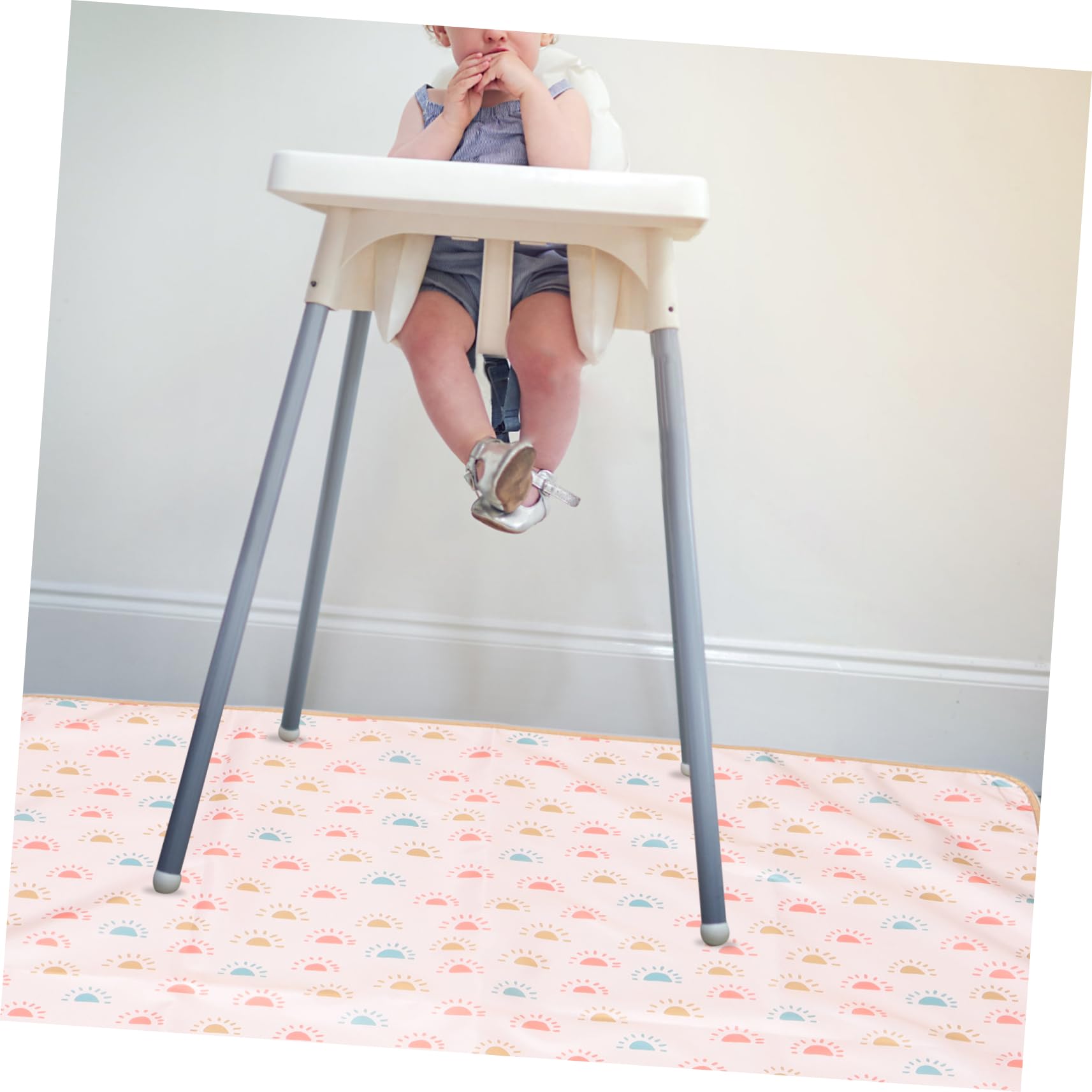Tapis De Protection Antidérapant Pour Chaise Haute Tapis De Sol Pour Repas Facile à Nettoyer Et Durable Pour Intérieur Et Extérieur