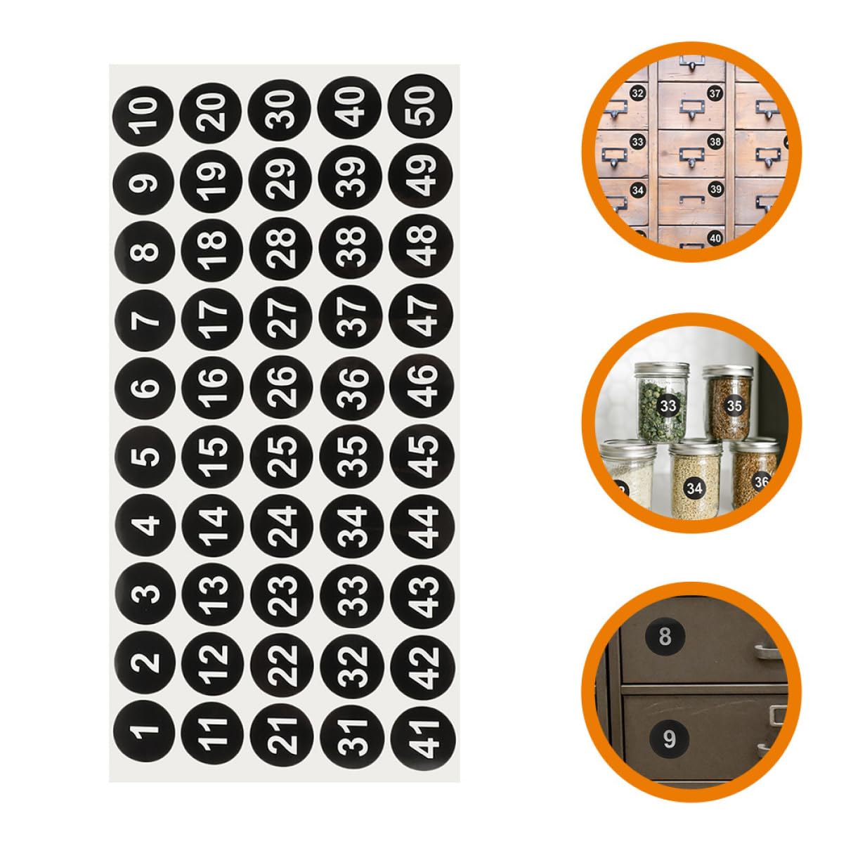 HOMSFOU 3 Set Adesivi Autoadesivi Etichette Adesive Rotonde Per Classificazione E Ordinamento Per Scatole E Contenitori Design E Facile Usare 15 Fogli*3