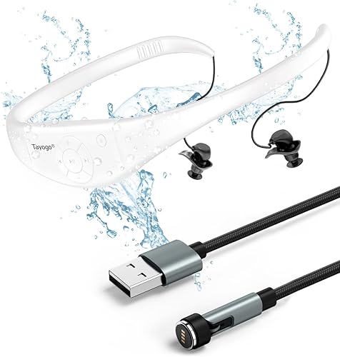Miniatura 9 de Reproductor MP3 de natación impermeable con auriculares, memoria de 8 GB, certificado IPX8, función de aleación, tiempo de reproducción de 20 horas,