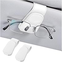 Vista 49 de AICEL Soportes para lentes de sol para visera solar de automóvil, soporte de cuero para colgar gafas, soporte magnético para lentes y clip